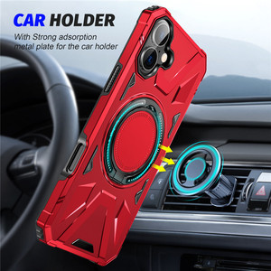 Coque de téléphone antichoc en TPU rigide avec support magnétique pour <span class=keywords><strong>iPhone</strong></span> 16 Plus 16 Pro Max 15 Pro 14 13 - Product Image 2