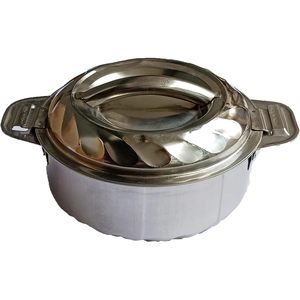 PARIJAT Handicraft Stainless Steel Lunch <b>Box</b> 4.5 Inch Durable Easy Clean Puri Chapati Roti <b>Box</b> Glossy Heat Retaining Body Easy - Product Image 1