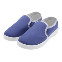 Chaussures de sécurité au travail ESD antistatiques en toile à semelle en PU pour la protection des pieds de l'atelier de l'industrie des salles blanches