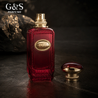 Bouteilles de parfum arabes de luxe personnalisées avec logo, vente en gros, 100 ml, cylindriques, en verre, vides, avec pulvérisateur à pompe sérigraphié