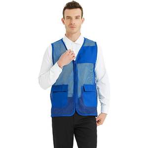 Toptie เสื้อกั๊กตาข่ายอาสาสมัครสำหรับผู้ใหญ่เสื้อกั๊กทีมซูเปอร์มาร์เก็ตพร้อมกระเป๋าชุดยูนิฟอร์ม5ชิ้น - Product Image 4