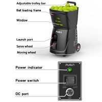 Máquina de Pelotas de Tenis PUSUN PT SMART PRO Personalizable para Entrenamiento en Campo Completo con Múltiples Modos para Equipamiento de Entrenamiento de Tenis