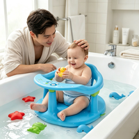 Siège de bain pour bébé nouveau-né multifonction antidérapant en forme d'anneau en plastique Wanze