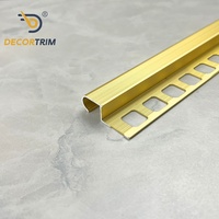 DECORTRIM Profilé en U en aluminium professionnel pour nez de marche, avec trous pré-perforés, pour projets résidentiels et commerciaux
