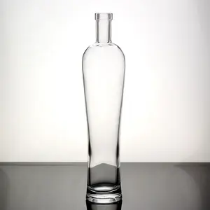Distinctive Tall Thin Bottle Long Glass Vodka Bottle 500ml 750ml 1000ml For Sale