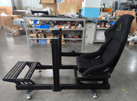 Cockpit de simulation de course de qualité professionnelle, châssis en aluminium extrudé 4080 avec siège et support de volant pour une expérience de conduite immersive