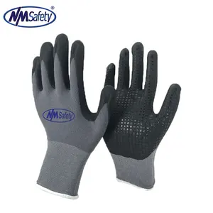 Nmsafety an toàn bọt Găng tay Nitrile găng tay tùy chỉnh ngoài trời làm việc Găng tay nhà sản xuất EN388 kho găng tay cho HANDJOB