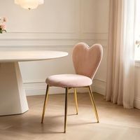 Tabouret de coiffeuse en forme de cœur, personnalisable, avec support en métal doré robuste, pour chambre à coucher, mobilier de maison