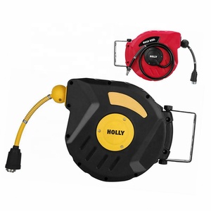 Carrete de manguera de aire comprimido Conexión de 10 metros Manguera de aire Diámetro interior 8mm Presión de funcionamiento máxima 24 <span class=keywords><strong>Bar</strong></span> 30Ft Carrete de manguera de montaje en pared - Product Image 1