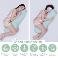 Adultes Refroidissement Mousse à Mémoire Ferme Long Lit Côté Dormir Soutien Complet du Corps Grossesse Maternité Oreiller Étreignant pour Dormeurs Latéraux