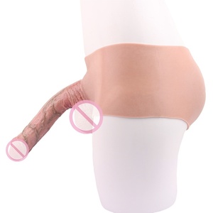 กางเกงหนังซิลิโค<span class=keywords><strong>น</strong></span>สี่มุมหนังหุ้มปลายลึงค์ดิลโด้แบบชิ้นเดียวใส่ได้ทั้งผู้ชายและผู้หญิง - Product Image 4