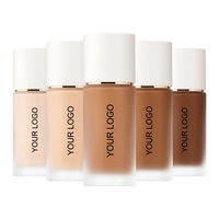 Fond de teint liquide respirant à l'aspect naturel, teinte légère pour la peau, utilisation quotidienne, fond de teint hydratant pour tous les tons de peau, OEM