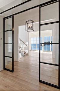 Puerta Corredera de Doble Vidrio Ultrafina Personalizada con Riel Superior sin Riel Inferior para Sala de Estar o Dormitorio Moderno - Product Image 3