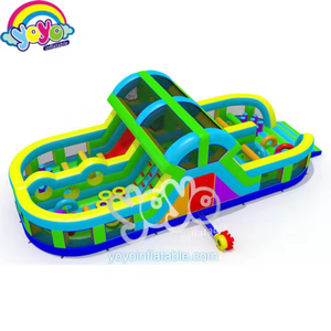 Increíble Juego Inflable Multifuncional de Obstáculos Interactivo, Pista de Obstáculos Inflable para Exteriores con Gran Tobogán para Diversión - Product Image 6