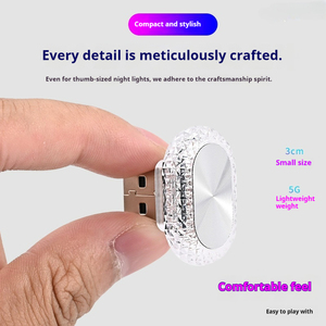 Nhà Máy USB thiên thần mắt Xe môi trường xung quanh ánh sáng dẫn bầu không khí đèn phổ dây miễn phí xe nội thất ánh sáng ban đêm cho tất cả các xe - Product Image 6