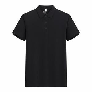 Polo en coton bleu foncé uni à manches courtes pour usage quotidien - Product Image 3