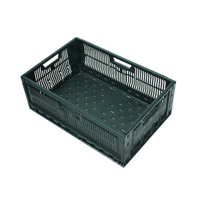Plastic Fish Box Plastic Storage Turnover Crates Stackable Round Trip Totes, Storage Logistic Box Foldable Plastic Crates