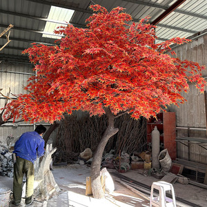 Árbol de Arce Rojo Artificial Grande para Exteriores, Planta Artificial, Árbol de Arce Grande Amarillo Verde para Decoración de Eventos al Aire Libre - Product Image 1