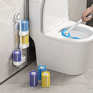 Commercio all'ingrosso della fabbrica adsorbibile <span class=keywords><strong>spazzola</strong></span> per la pulizia della toilette usa e getta con 8 pezzi teste di <span class=keywords><strong>ricambio</strong></span> tazza del water <span class=keywords><strong>spazzola</strong></span> per la pulizia - Product Image 1
