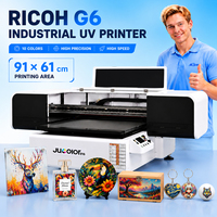 Imprimante UV numérique industrielle automatisée Jucolor 9060 avec Ricoh Gen6 pour panneaux en mousse, feuilles d'aluminium, chaussures, panneaux de commande