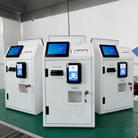 Kioscos de Autoservicio de Doble Pantalla, Máquina de Gestión de Efectivo Segura con Pago con Tarjeta de Crédito y Efectivo, con Software POS