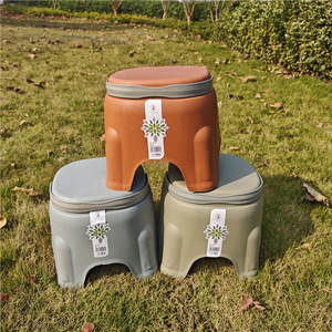 <b>Plastic</b> Portable <b>Stool</b> 23x23x24cm Multi-Purpose For Child Bathroom Use - Product Image 4