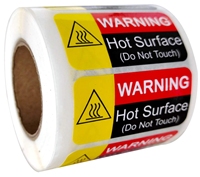 Étiquettes d'avertissement personnalisées pour surfaces chaudes – Ne touchez pas, Attention Chaleur, Autocollants Flamme Chaude, Autocollants d'expédition Fluorescents Imperméables Flamme Chaude
