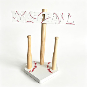 Support de Collier Baseball Drip, Présentoir Magnétique en Bois avec Lettres BASEBALL, Support pour Bagues de Championnat et Organisateur de Bijoux - Product Image 1