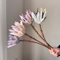 Fleurs artificielles modernes en plastique faites à la main, couleur automne, fleurs de l'empereur, best-seller transfrontalier, haute qualité, durables et réutilisables