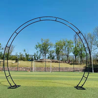 Arche de mariage de jardin en métal à double poteau avec base, pour ballons, anneaux et fleurs, style pergola, pour toile de fond