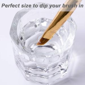 Tazón de Vidrio Transparente de 5 Colores para Polvo Acrílico para Uñas, Taza de Cristal para Líquido Acrílico, Suministros para Salón de Manicura - Product Image 5