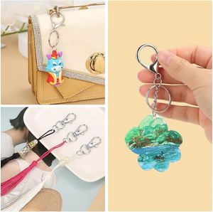 Metal Keychain Craft Supplies Including Key Chain Clips Lanyard Snap Hooks Jump for Chain Making Purse Making Lanyard Making - Product Image 6