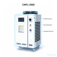 Refroidisseur d'eau industriel CWFL-3000, 220V, 50/60Hz, système de refroidissement pour équipement laser