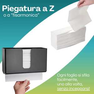 Serviette de toilette BulkySoft Z-Fold 21,5x24 cm, 2 plis, confortable, sans encre, pour distributeurs - Product Image 5