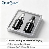 Insert de protection en blister personnalisé pour flacons d'essence liquide pour le visage, emballage de produits finis pour sérum de soin de la peau