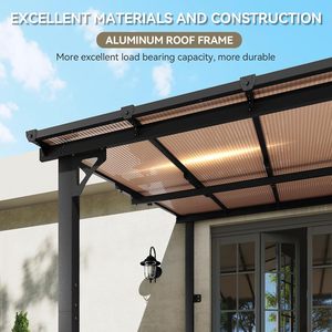 Pergola murale 8x10 en promotion, grandes auvents robustes à fixer au mur pour terrasses, patios et jardins - Product Image 6