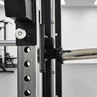 Rack de musculation multifonction robuste avec pile de poids intégrée, station multi-exercices et poulie à câble, équipement de fitness pour salle de sport