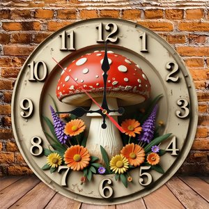 Round Wooden <b>Wall</b> <b>Clock</b> 25cm <b>Silent</b> Movement Home Office Minimalist Decor - Product Image 5