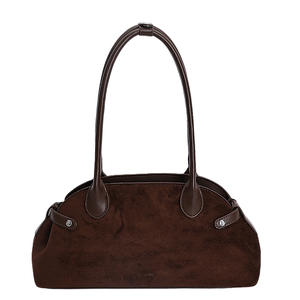 Sac à main de style vintage en daim multicolore; série de sacs à bandoulière pour femmes minimalistes ornés de métal. - Product Image 1