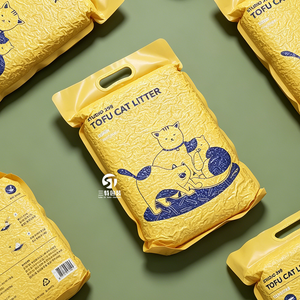 Custom Printed Bentonite Cat Litter <b>Vacuum</b> Packaging <b>Bag</b> Heavy Duty Nylon Composite Three Side Seal Pouch With Strong Handle - Product Image 5