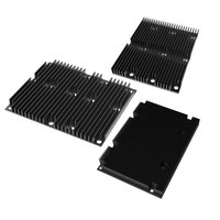 Profilés en aluminium CNC sur mesure, extrusion d'aluminium anodisé noir, dissipateur thermique à ailettes