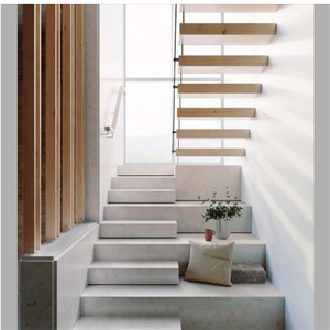DAIYA <span class=keywords><strong>escalier</strong></span> en bois avec semelle en bois de hêtre en verre trempé - Product Image 1
