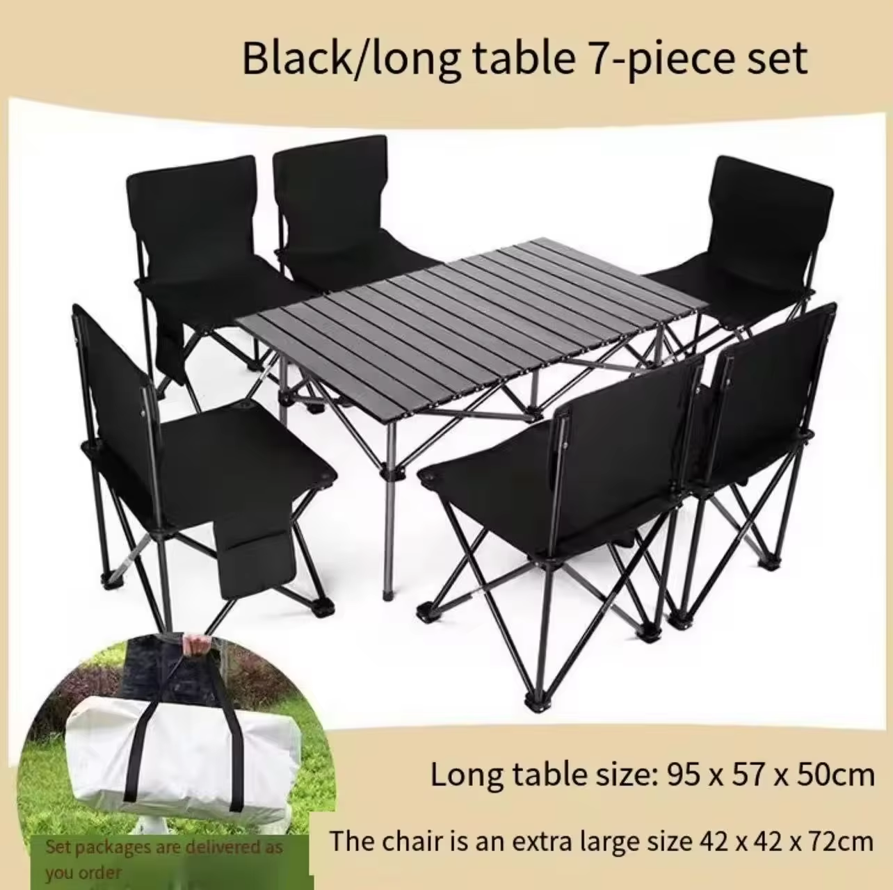 Table longue + 6 chaises