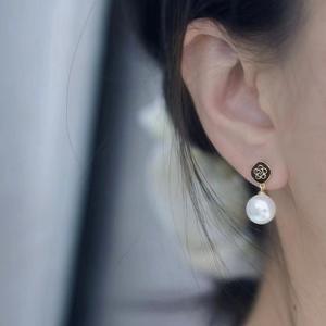 Accessoires en argent S925 pour la création de bijoux, supports vides pour boucles d'oreilles noires avec 8 perles pour créer votre propre design de bijoux unique - Product Image 3