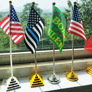 2023 đơn vàng hoặc bạc vuông hoặc tròn có chứa Cột cờ bảng thương lượng bảng nhựa cờ quốc gia - Product Image 4