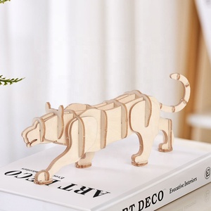 Thiết kế mới tiktok Hot Bán 3D câu đố bằng gỗ 001 động vật mô hình kit đồ chơi MDF 3D câu đố bằng gỗ cho người lớn - Product Image 2