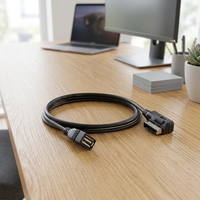 Câble de données USB 2.0 tressé blindé de 0,3 m, coudé à 90 degrés (droit/gauche), mâle Type B, charge rapide 3A pour téléphone portable et ordinateur