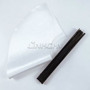 Ventiladores de bambú sin montar Ventiladores en blanco de sublimación de poliéster plegado para bricolaje - Product Image 4