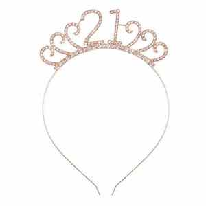 <strong>Hot</strong> Selling Birthday Girl Etiquette Wearing Birthday Party Rose Gold <strong>Pink</strong> Cloth Shoulder Strap <strong>Headbands</strong> And Number - Product Image 4