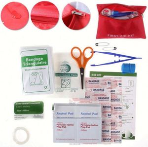 Trousse de premiers secours mini rouge à fermeture éclair pour la maison, le bureau, l'extérieur, le bateau, le camping, la randonnée, les situations d'urgence, pour la voiture - Product Image 6